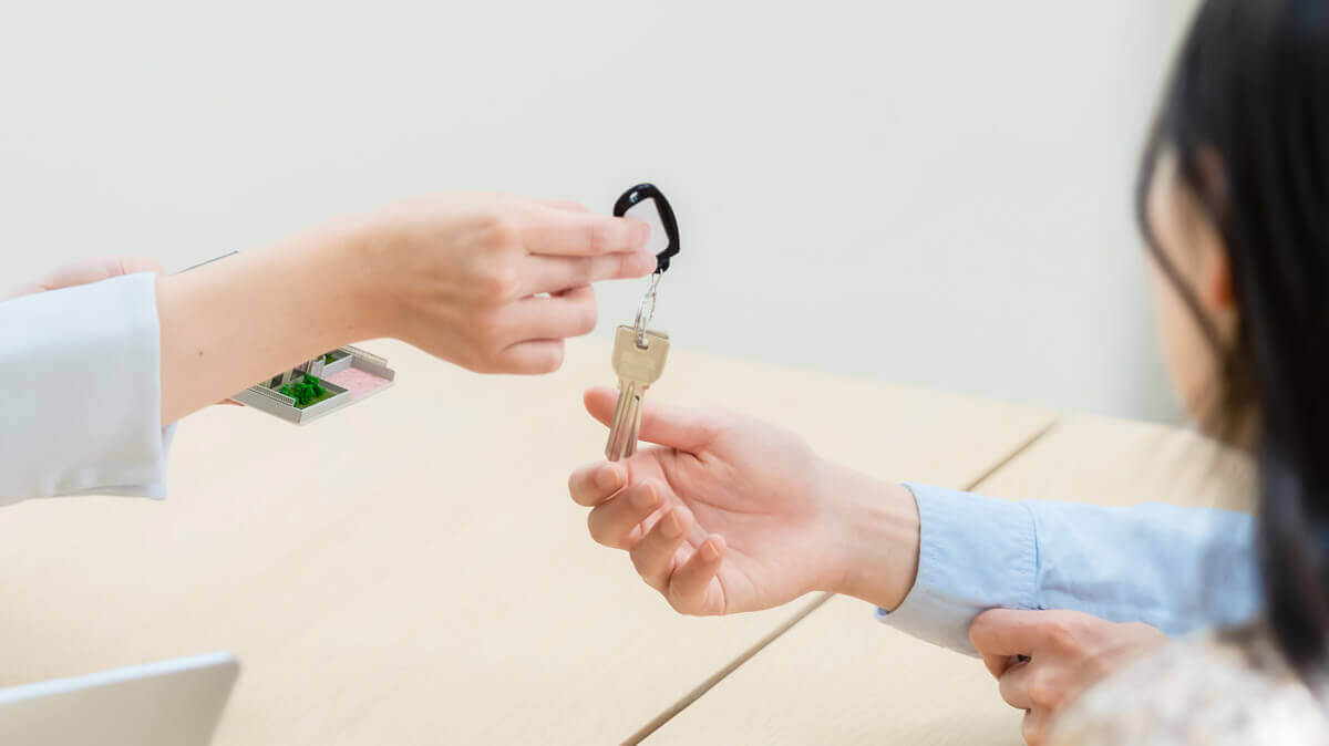 部屋の鍵の受け渡し イメージ